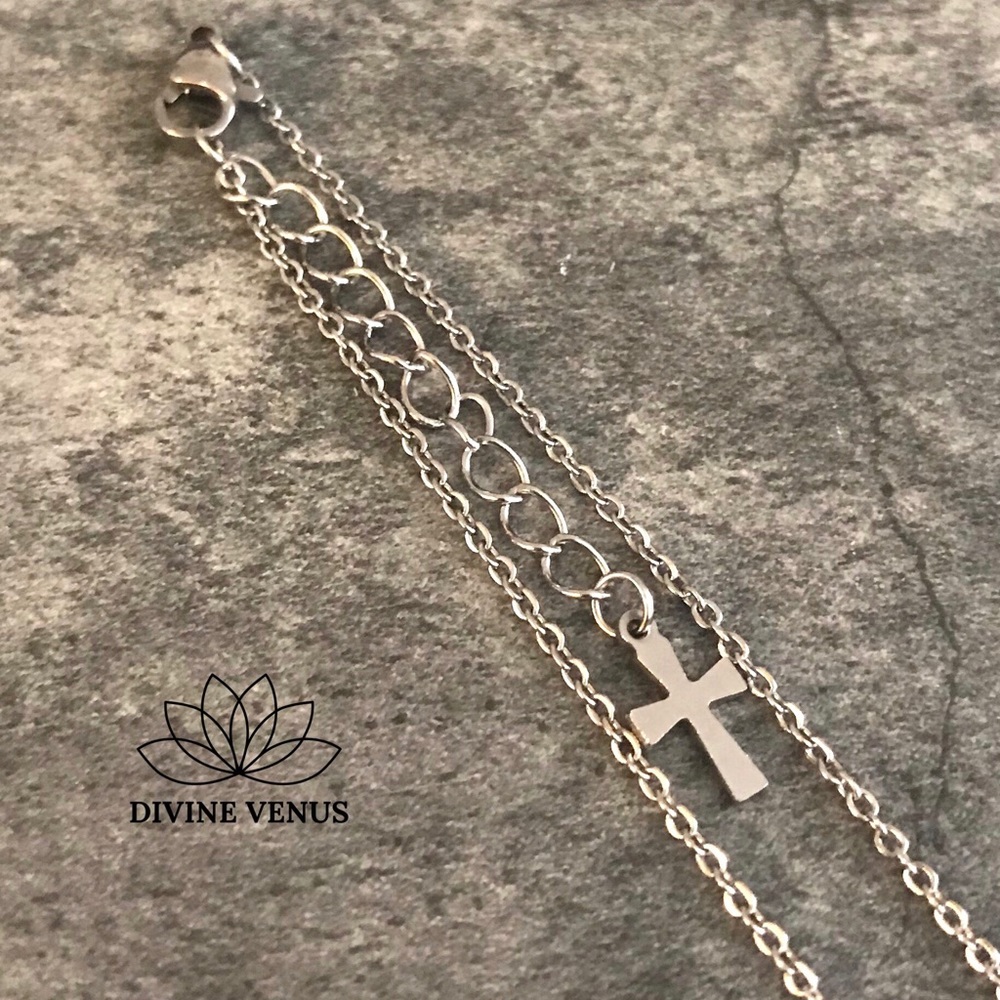 Sideways Cross Necklace - Picture 7 of 8